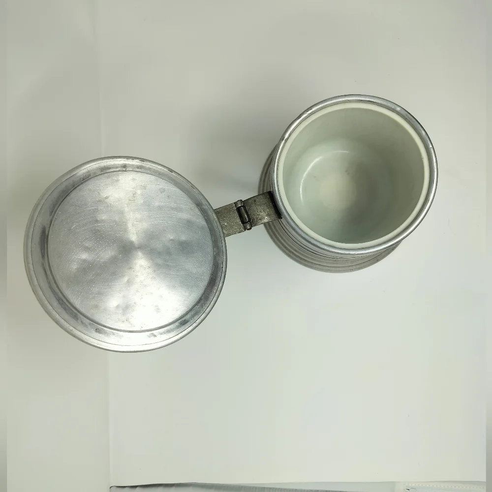 Rare Find Vintage Metal Ice Bucket Beer Mug Champagne Basin Shabby Chic MCM